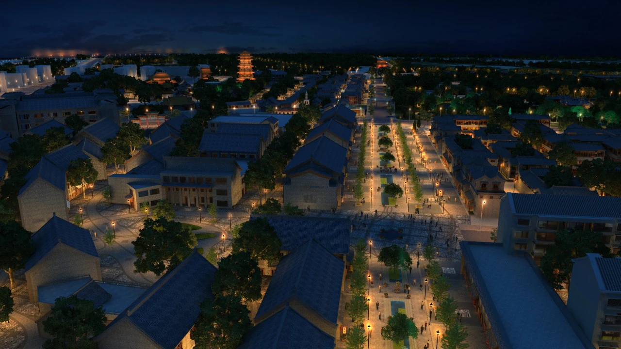 Ancient Town 3D Model .c4d .max .obj .3ds .fbx .stl .blend 