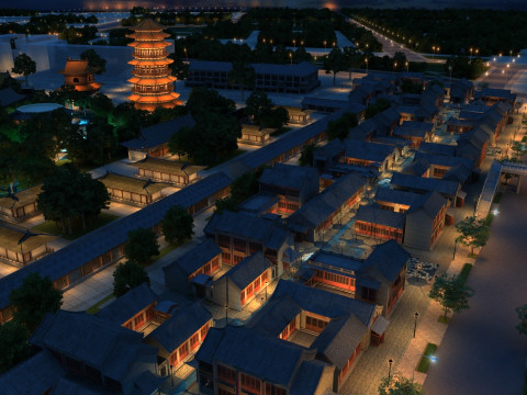 Ancient Town 3D Model