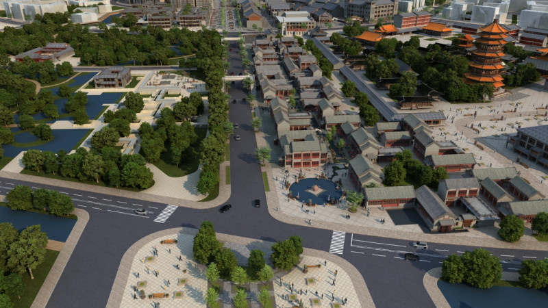 Ancient Town 3D Model .c4d .max .obj .3ds .fbx .stl .blend 