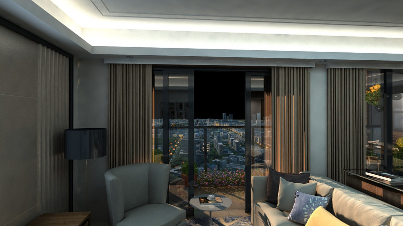 Living room 3D Model .c4d .max .obj .3ds .fbx .stl .blend 