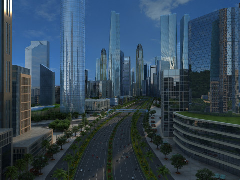 城市建筑 3D 模型