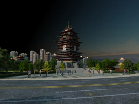 タワー 3Dモデル