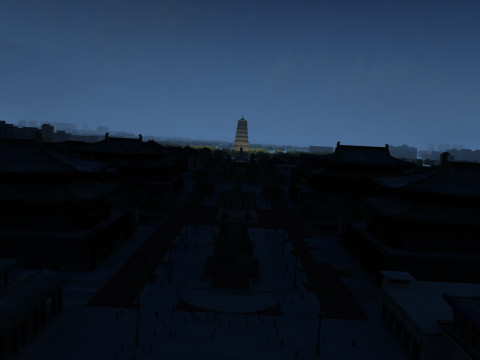 Гигантская пагода диких гусей 3D Модель