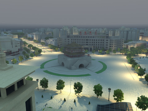 Дзвіниця і барабанна вежа 3D Модель