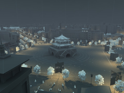 Дзвіниця і барабанна вежа 3D Модель