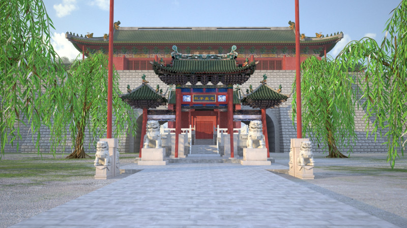 Bâtiment ancien Modèle 3D .c4d .max .obj .3ds .fbx .stl .blend 