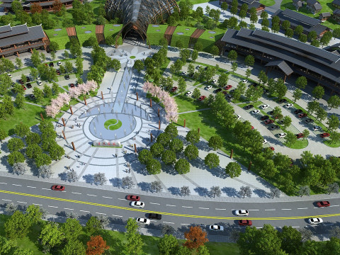 Hotel bangunan kuno Model 3D