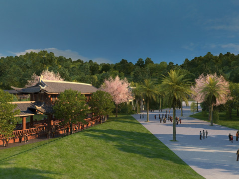 古建筑酒店 3D 模型