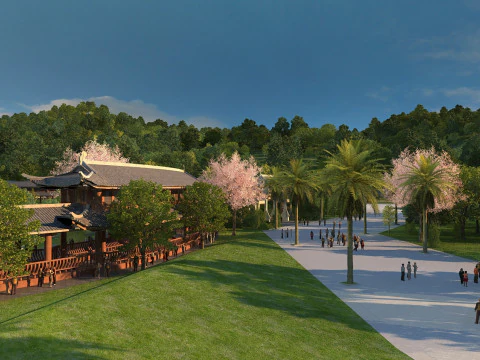 Ancient building Hotel 3D Model