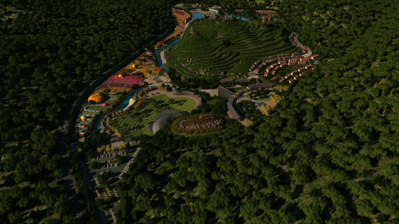 Дачный поселок 3D Модель .c4d .max .obj .3ds .fbx .stl .blend 