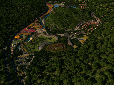 Дачный поселок 3D Модель