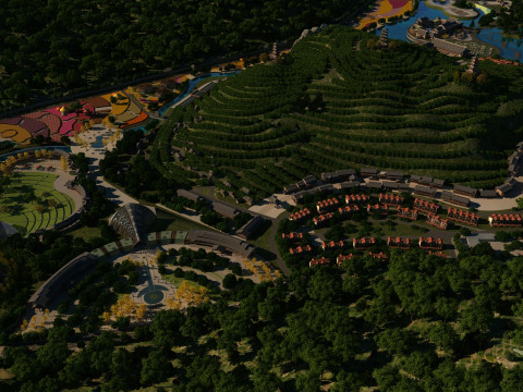 Дачный поселок 3D Модель