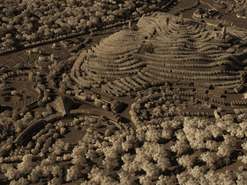 Дачный поселок 3D Модель