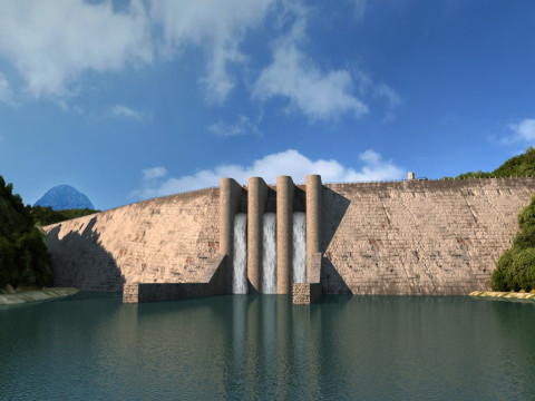 Водні дамби 3D Модель