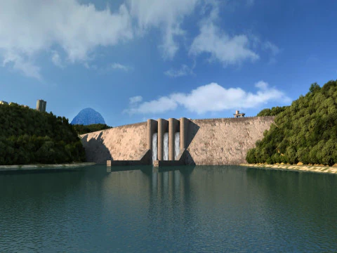 Water Dams 3D Model
