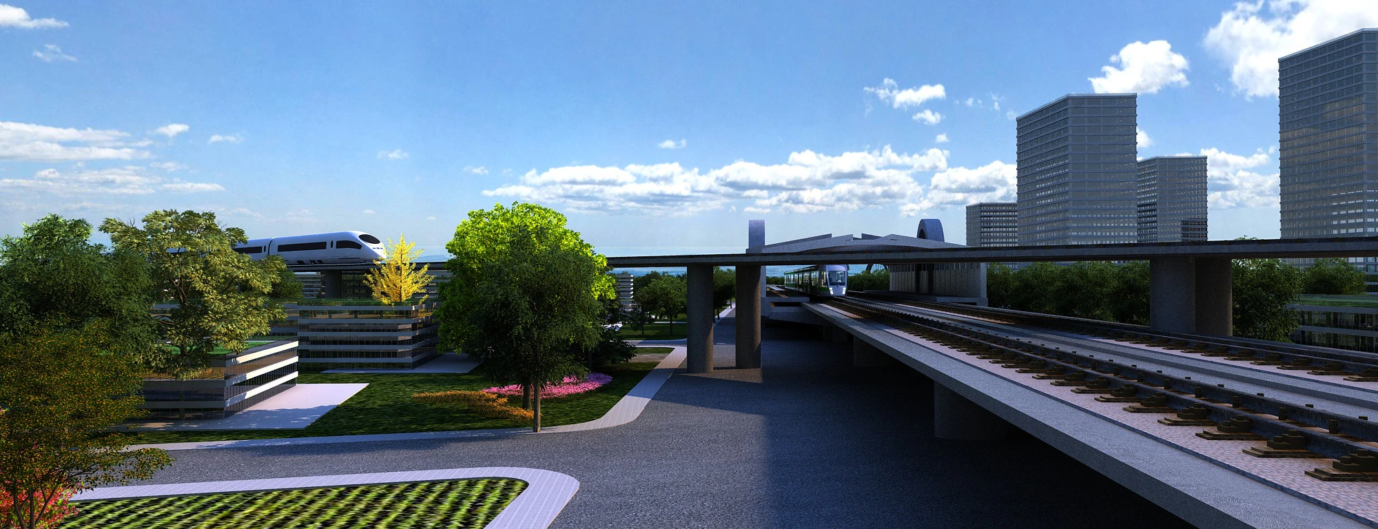 City Architecture 3D Model .c4d .max .obj .3ds .fbx .stl .blend 