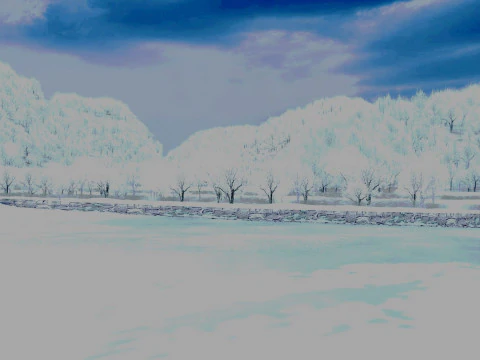 Paesaggio innevato Modello 3D