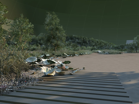 In riva al lago Modello 3D