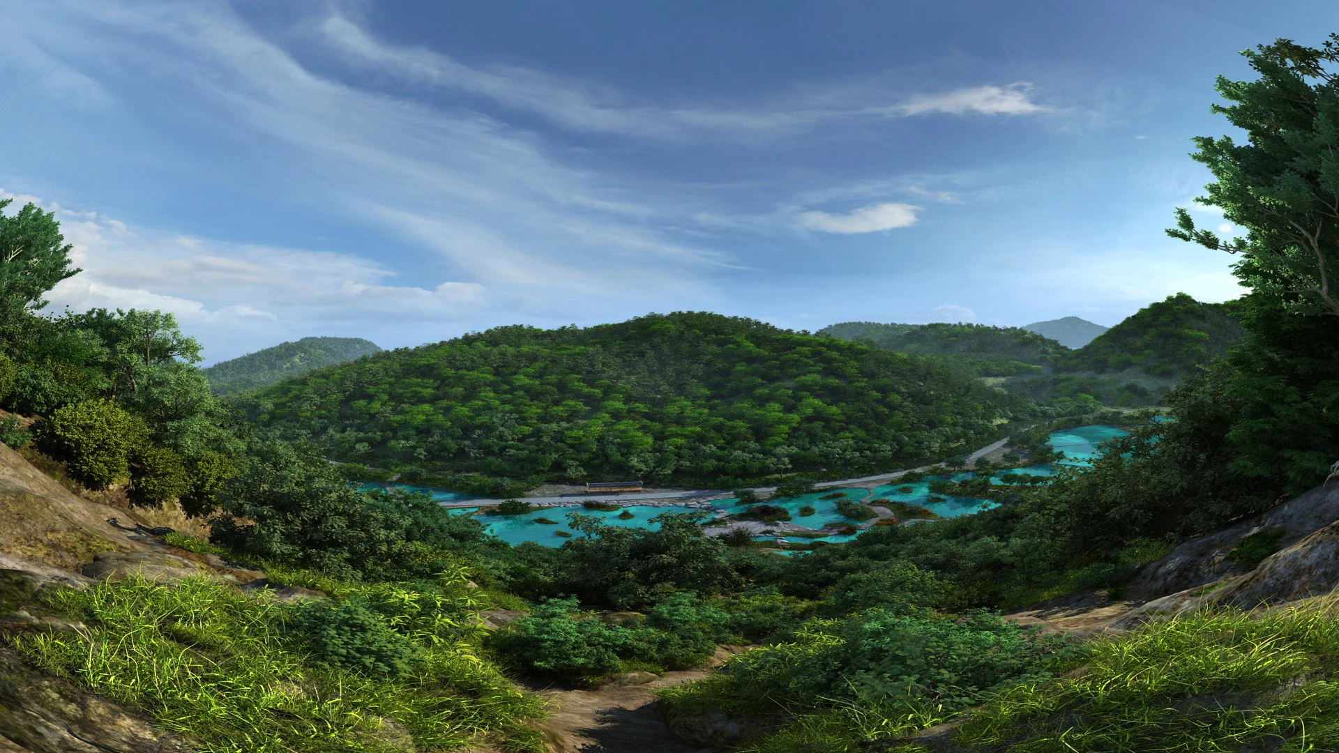 Lake 3D Model .c4d .max .obj .3ds .fbx .stl .blend 
