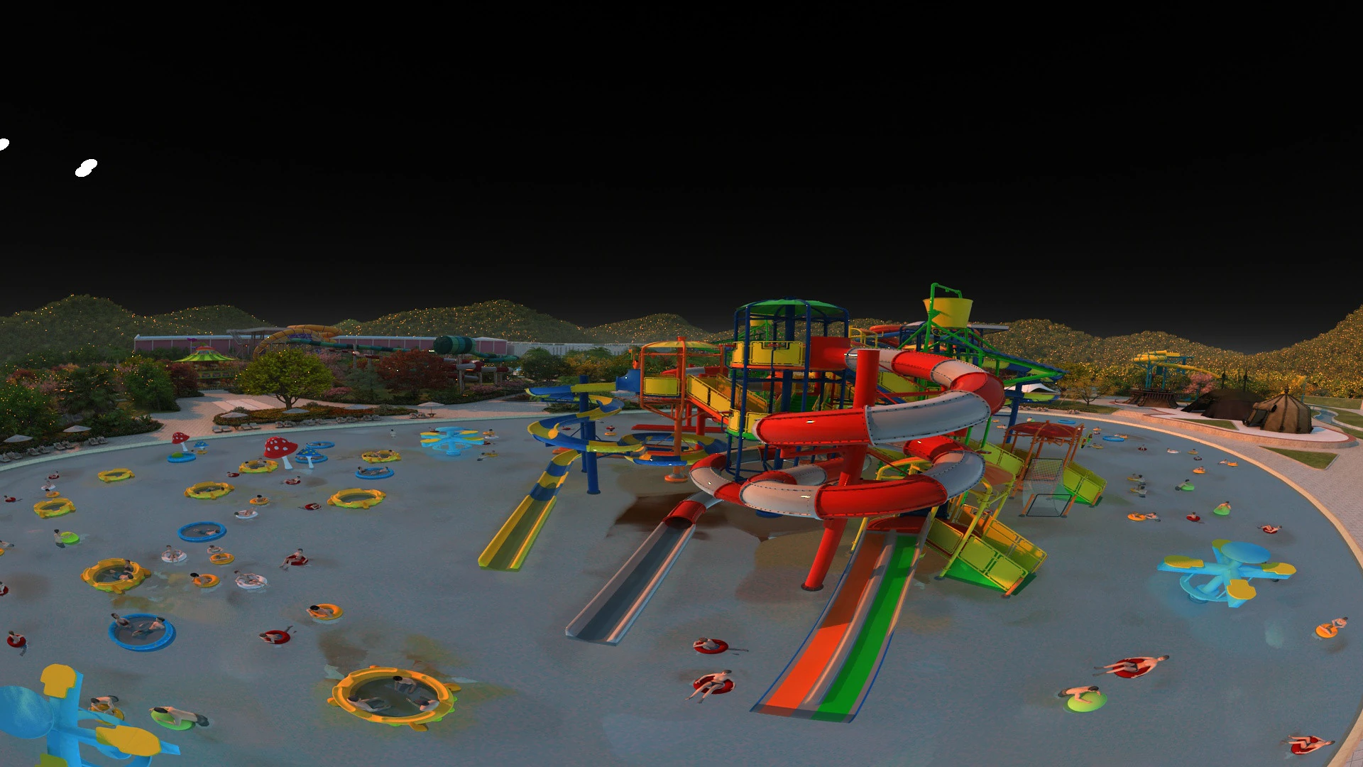 Amusement Valley 3D Model .c4d .max .obj .3ds .fbx .stl .blend