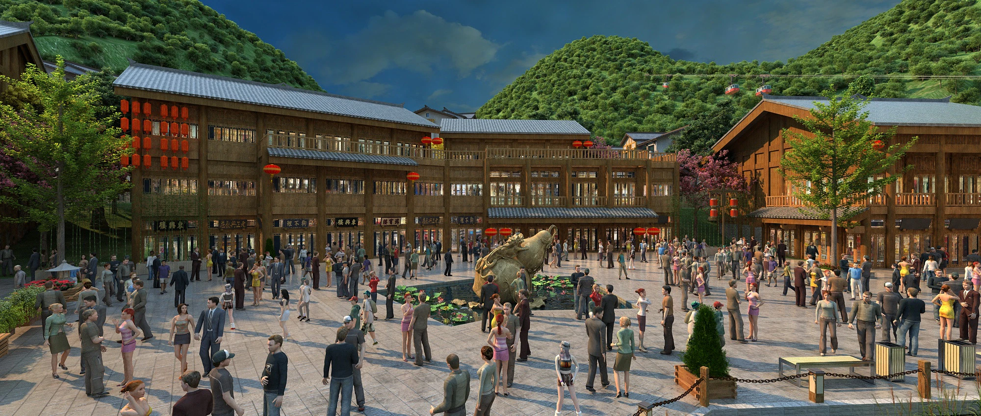 Resort 3D Model .c4d .max .obj .3ds .fbx .stl .blend 