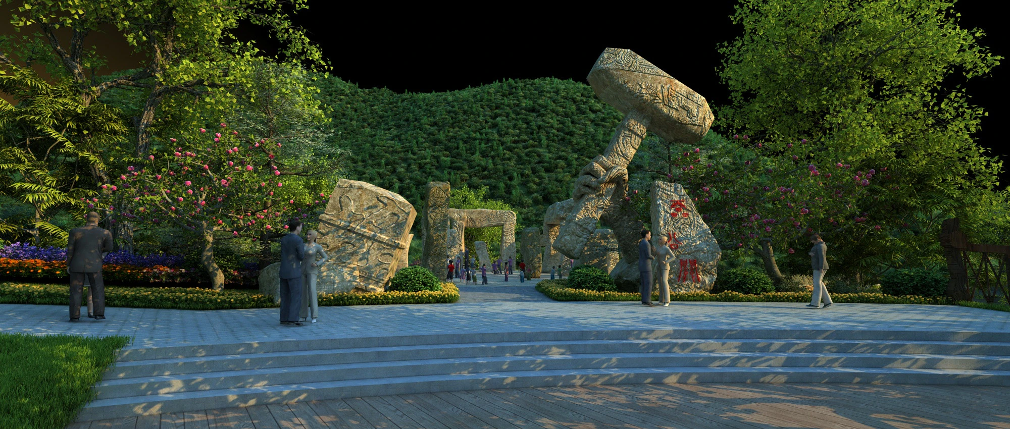 Resort 3D Model .c4d .max .obj .3ds .fbx .stl .blend