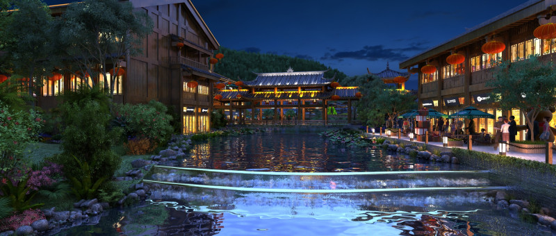 курорт 3D Модель .c4d .max .obj .3ds .fbx .stl .blend 