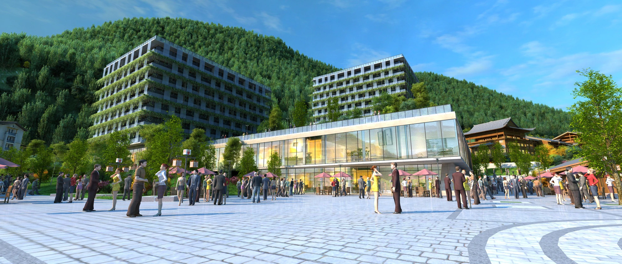 Resort 3D Model .c4d .max .obj .3ds .fbx .stl .blend 