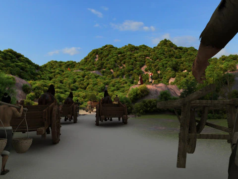 Laborers mining 3D Model