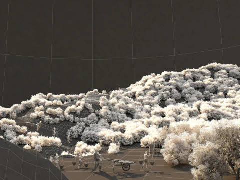 Laborers mining 3D Model