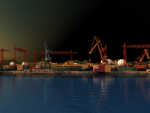 Порт 3D Модель