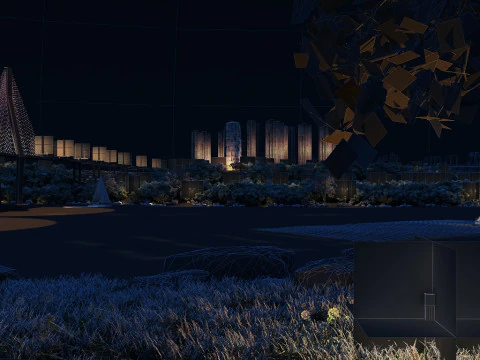 City Night View 3D Model