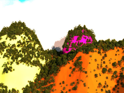 bosque de monta&ntilde;a Modelo 3D