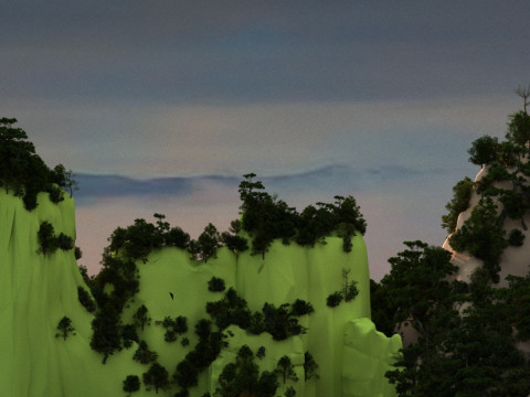 bosque de monta&ntilde;a Modelo 3D