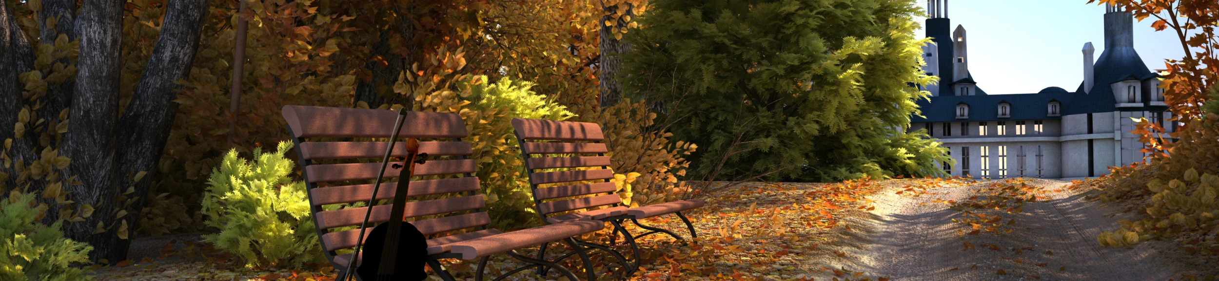 Парк 3D Модель .c4d .max .obj .3ds .fbx .stl .blend 