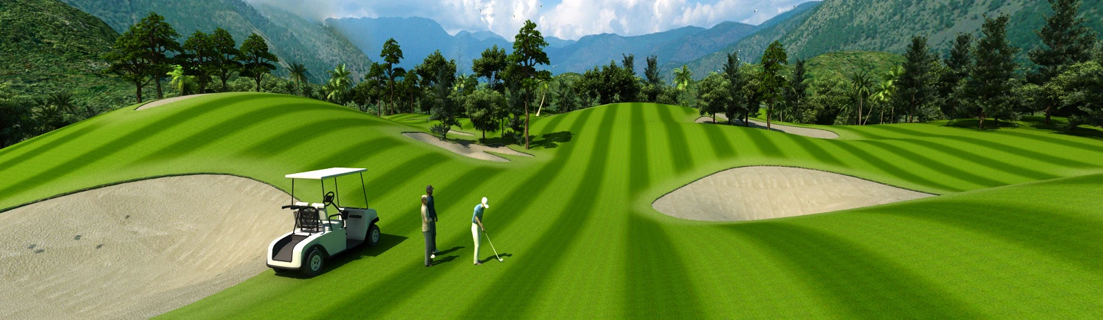 Golf Course 3D Model .c4d .max .obj .3ds .fbx .stl .blend 
