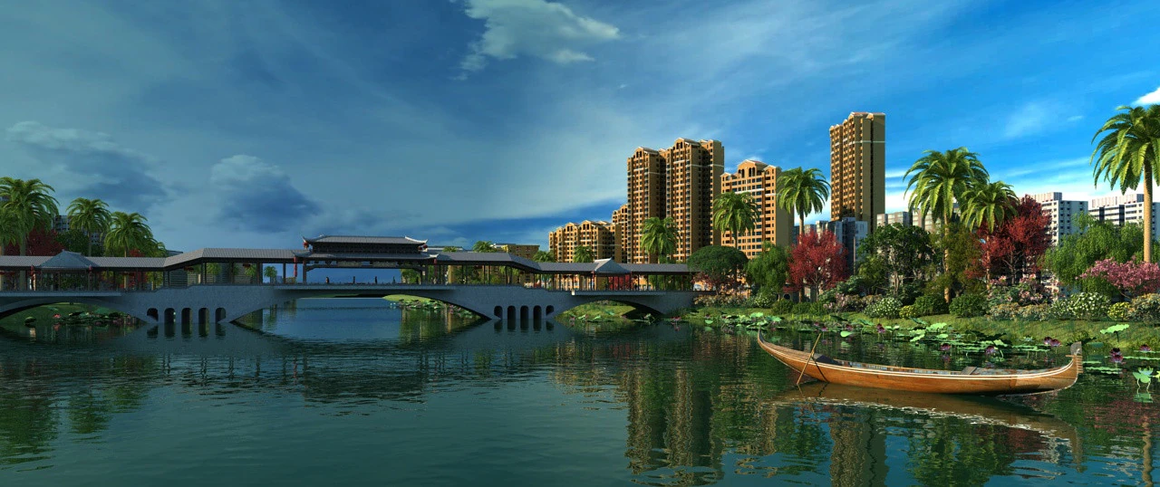 Cityscape 3D Model .c4d .max .obj .3ds .fbx .stl .blend 