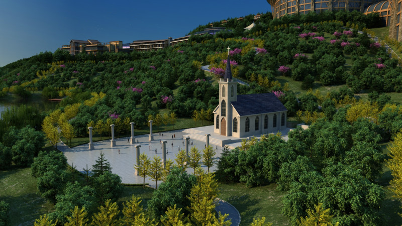 教会 3Dモデル .c4d .max .obj .3ds .fbx .stl .blend 