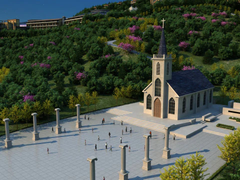 Церковь 3D Модель