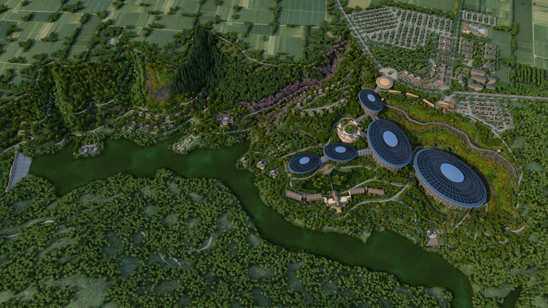 Small Town 3D Model .c4d .max .obj .3ds .fbx .stl .blend 