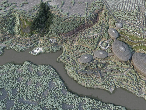 Small Town 3D Model