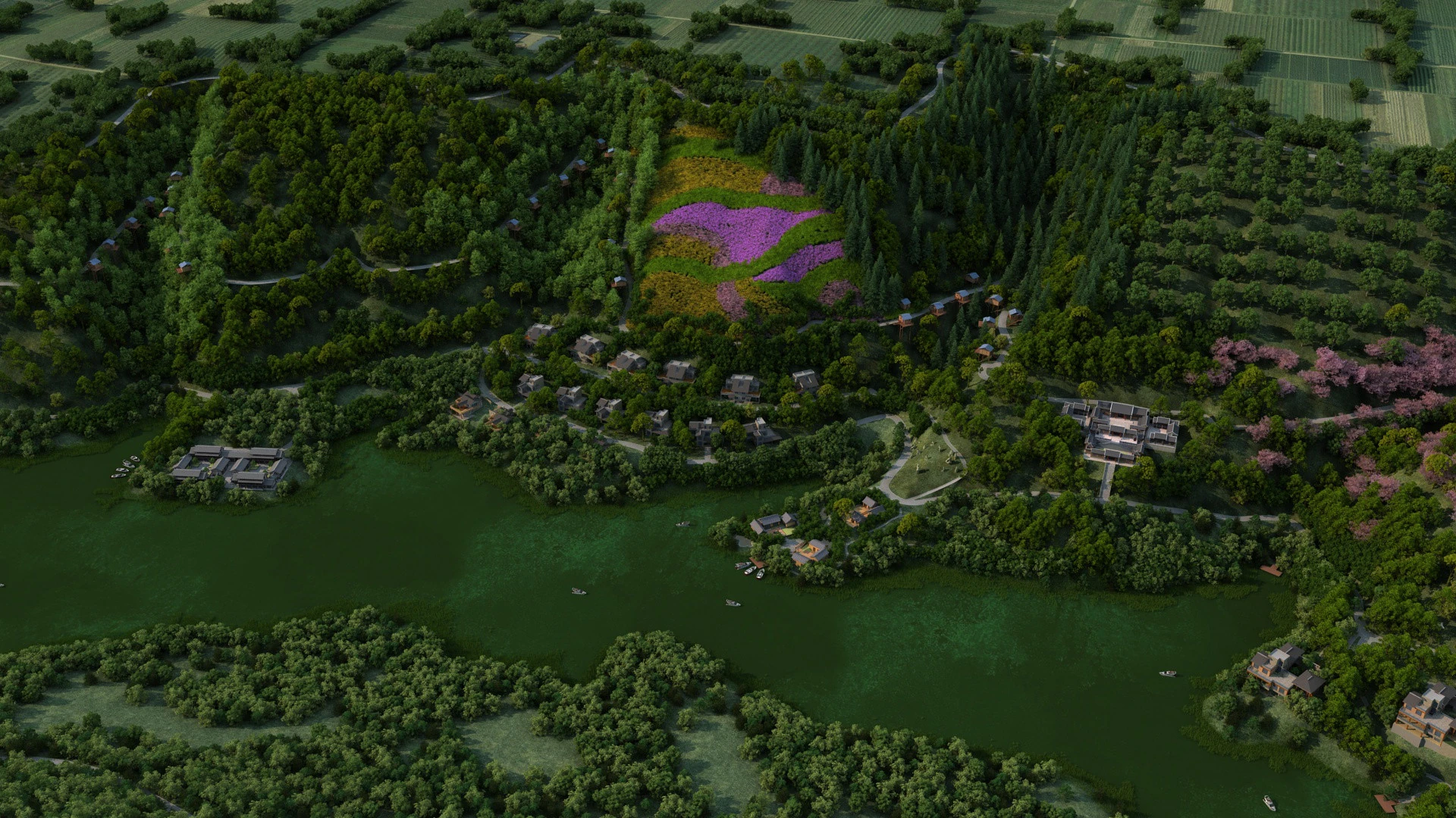 Cidade pequena Modelo 3D .c4d .max .obj .3ds .fbx .stl .blend 