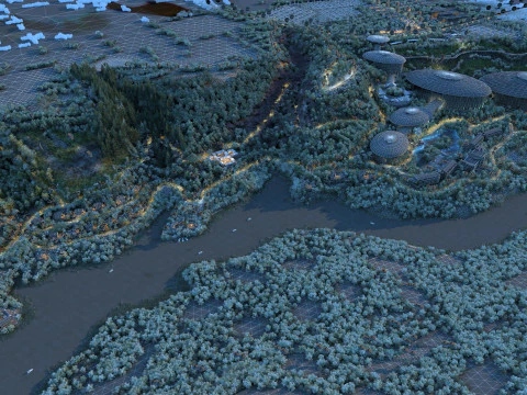 Small Town 3D Model