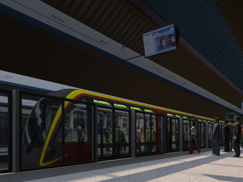 Kereta bawah tanah Model 3D