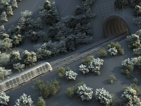 रेलगाड़ी 3D मॉडल