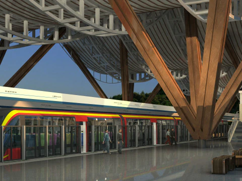 Train Station 3D Model