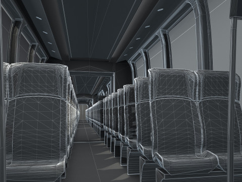 Di dalam mobil Model 3D