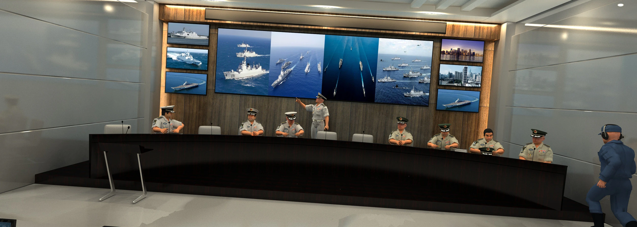 Oficina de mando Modelo 3D .c4d .max .obj .3ds .fbx .stl .blend