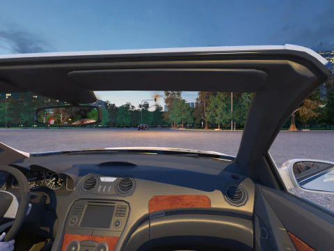 Wewnątrz samochodu Model 3D