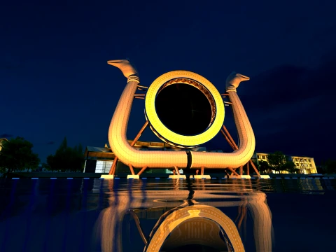 Water architecture 3D Model